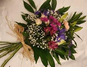Sheaf   Pink, Purple and White mix (with Lilies)